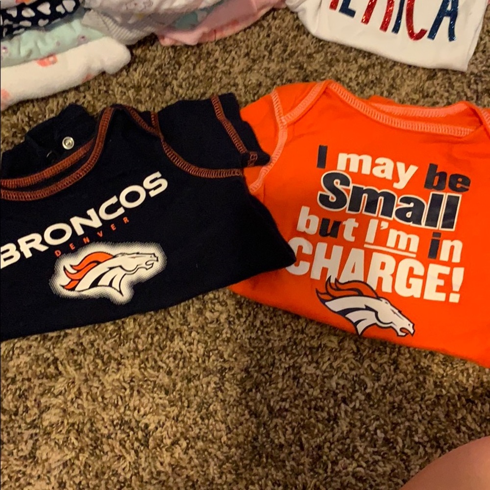 9 month bronco onesies